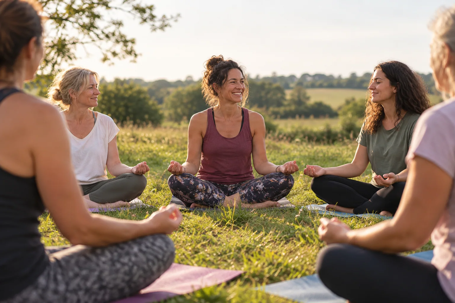 Séance de yoga en pleine nature
